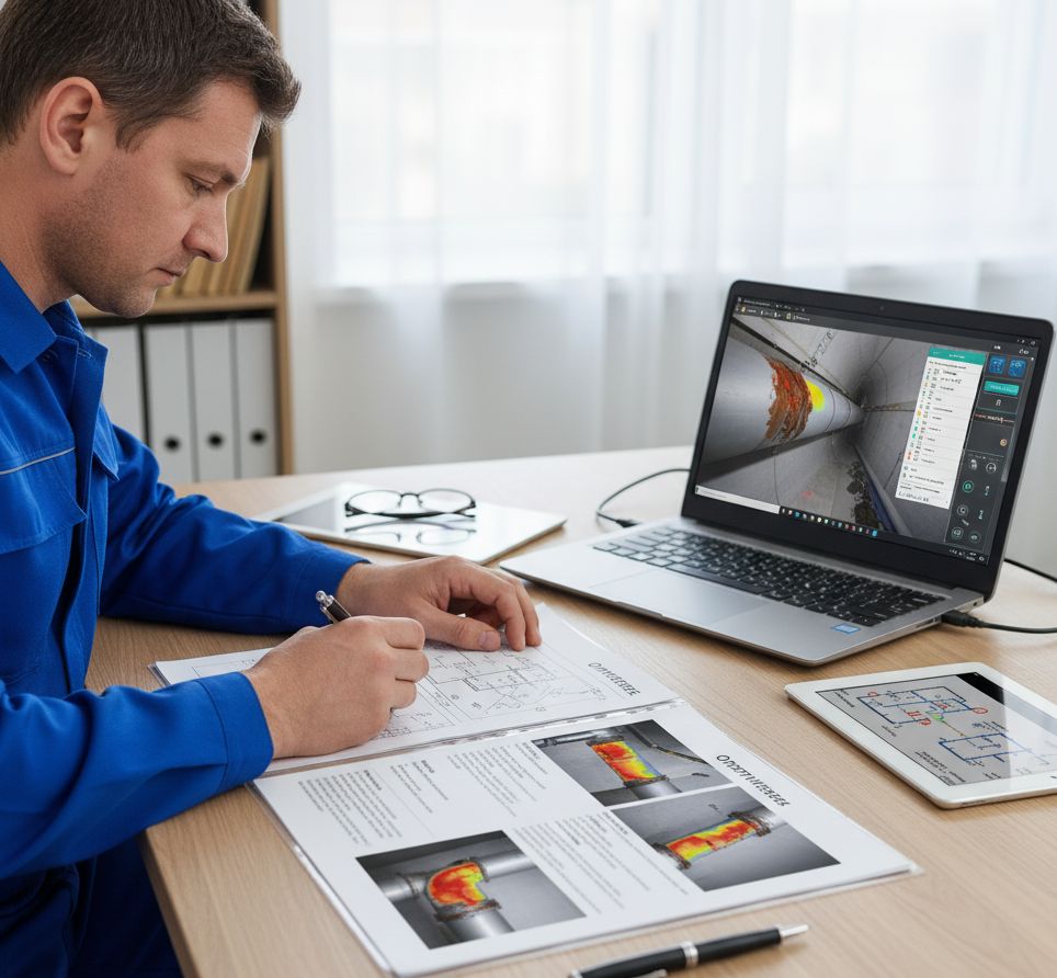 Подробно описание на заснетото и усановените течове на вода в промишлени помещения